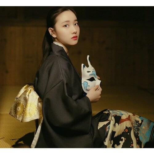 Japanese kimono traditional dress cosplay female yukata women haori Japan geisha costume designs obi kimonos woman 2018 FF1005