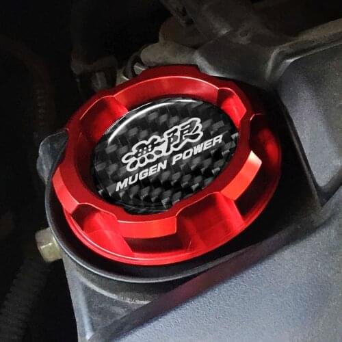 Carbon fiber logo Red Aluminum ENGINE Oil Cap For Honda Accord SI Element ACURA INTEGRA S2000 PRELUDE CRV PRELUDE Civic Fit
