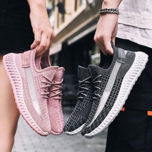 Fashion Ladies Sneakers Woman Mens Shoes 2020 Summer New Flying Fabric Casual Wild Mesh Breathable Shoes Coconut Shoes Running