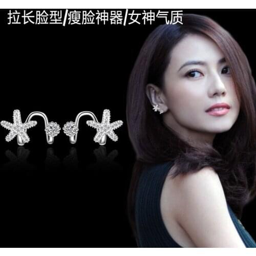 1pcs Fashion Women 925 Sterling Silver Star Ear Cuff Micro Pave Cz Zirconia No Hole Small Sized Girl Clip Earring Cuff Korean