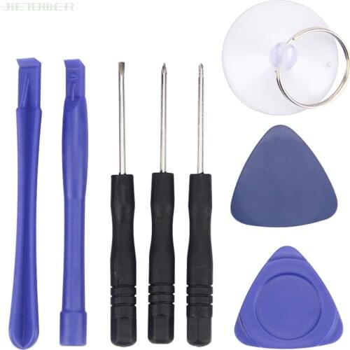 100sets/lot 8 In 1 Cell Phones Opening Pry Repair Tool Kits Smartphone Screwdrivers Tool Set for IPhone X MAX 8 Samsung HTC