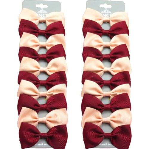 20PCS/Lot Lovely Xueya and Winered Hairpins Grosgrain Ribbon Bows Clips 2020 Korean Creativity Hair Accessories For Baby Girls