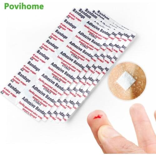 20pcs Band Aid Bandages Sticker Wound Dressings Waterproof Wound Adhesive Paster Medical Anti-Bacteria First Aid Kit Supplies