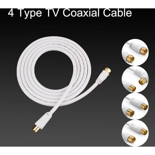 ALLiSHOP HDTV antenna cable 75 Ohm TV 9.5mm Coaxial Cable Premium Coax connector for DVB-T and DVB-T2, radio