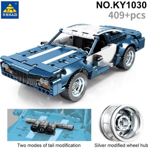 1030Pcs Technic City Freedom and Mechanical Muscle Racing Car Building Blocks Mustanged Speed Racer Model Bricks Toys For Boys