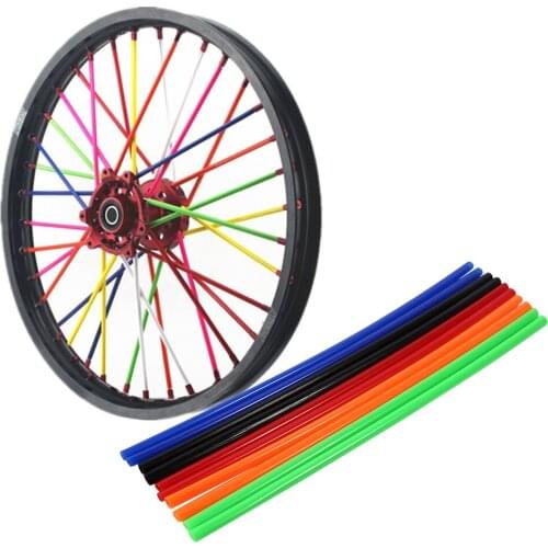 72Pcs/Set Universal Bike Motorcycle Dirt Bike Wheel Rim Cover Spoke Wraps Rims Skins Protector Covers Decor Motorbike Decoration