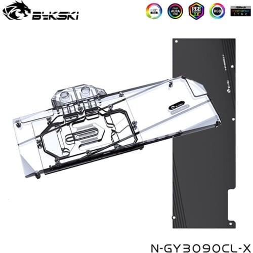 Bykski Water Cooler For Galaxy Geforce RTX 3090 24GB Classic Video Card Block ,G1/4" ,Full Cover,N-GY3090CL-X