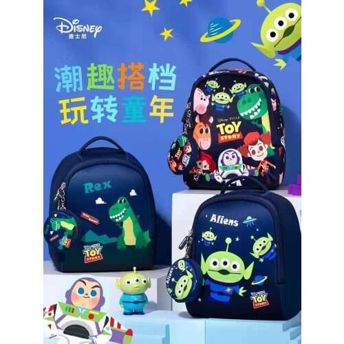 Disney Pixar Toy Story Kindergarten Backpack For Boys Girls Rex Aliens Hamm Shoulder Orthopedic School Bag Age 3-6 Years Mochila