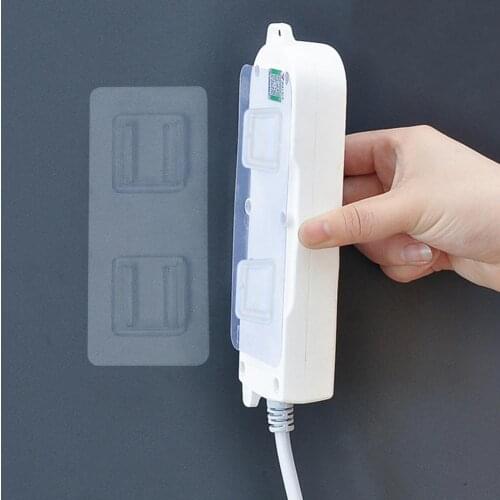 Double-Sided Adhesive Hooks Sticky Wall Hooks Strong Holder Transparent Suction Cup Sucker For Picture Hanging Kitchen Bathroom