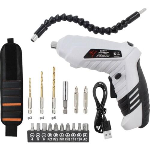 Mini Electric Screwdriver Combination Flexible Shaft Wristband No-load Rotation Speed 200r/min With 1300mA Set