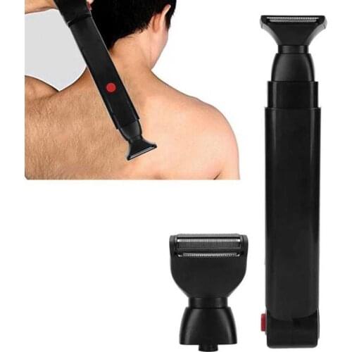 Electric Back Shaver Trimmer USB Rechargeable Whole Body Hair Removal Tool Foldable Double-Sided Hair Removal MenS Shaving Tool