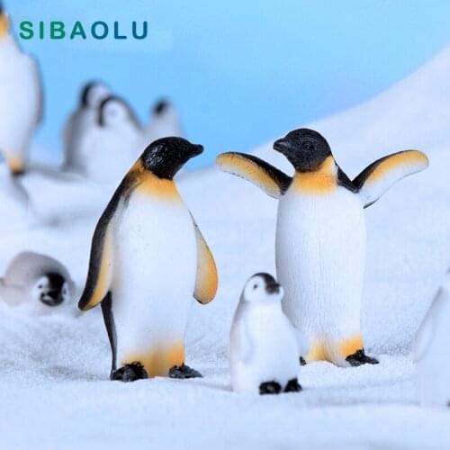 New Polar Penguin Family seal figurine animal model fairy garden home decor miniature ornament decoration DIY accessories modern