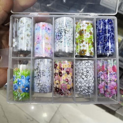 Nail Foils for Transfer Paper Stickers Sliders Adhesive Nails Wraps DIY Water Marble Nail Art Decorations