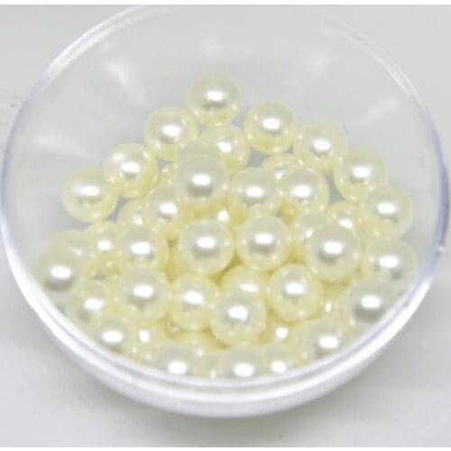 Imitation Pearls White Round Loose Beads Handmade Accessories Making For Bracelets Necklace DIY 3mm-30MM NO HOLE