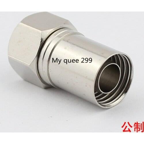 Cable connector F head metric SYWV75-5 2 shielded cable compression head/cold head conical head