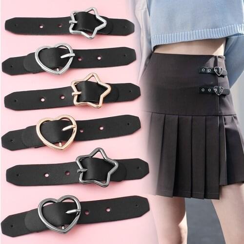 No Sewing Leather Buckle Detachable Adjustable Button Pleated Skirt Button Fashion Decorative Belt Buckle Cuff Neckline Buckle