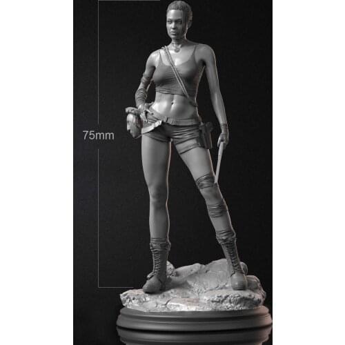 1/24 75mm 1/18 100mm Resin Model Game Characters Lara Figure Unpainted No Color RW-099
