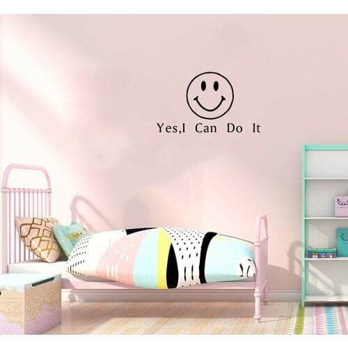 Ins Korean style Yes I Can Do Wall Sticker Home Decor Stickers For Bedroom Living Room Bar Removable Wallpaper ov480