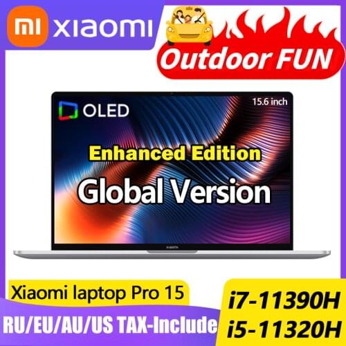 Xiaomi Laptop Pro15 i7-11390H/i5-11320H Geforce MX450 3.5K OLED Screen 60Hz 15.6Inch 16GB+512GB Thunderbolt 4 Office Notebook PC