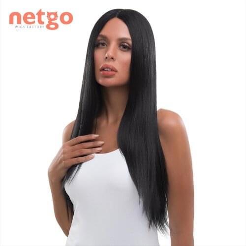 Lace Front Wigs Long Straight Synthetic Wig For Black White Women Heat Resistant Hair Middle Part Lace Wig Daily Party Costume