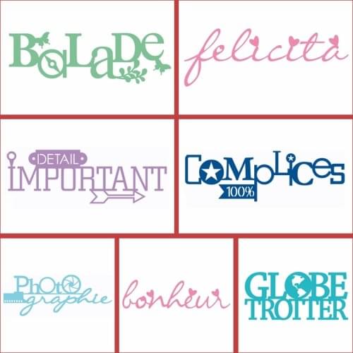 Popular Artistic French Best Seller Word Metal Steel Cutting Dies 2019 New For DIY Scrapbooking Paper Cards Embossing Dies