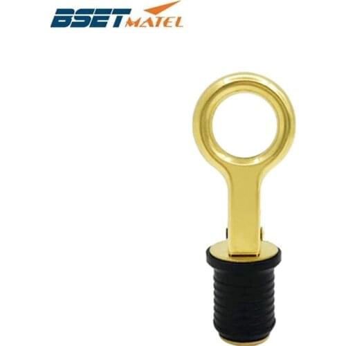 BEST MATEL Rubber Brass Snap Tight Flip Style Hull Livewell Boat Drain Plug Boat bilge transom seawall baitwell