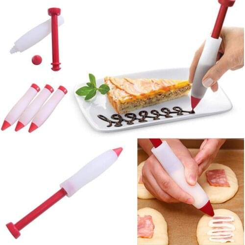 Silicone Food Writing Pen Cake Decorating Tools DIY Chocolate Cake Pastry Decorating Pen Syringe Cookie Dessert Decorator