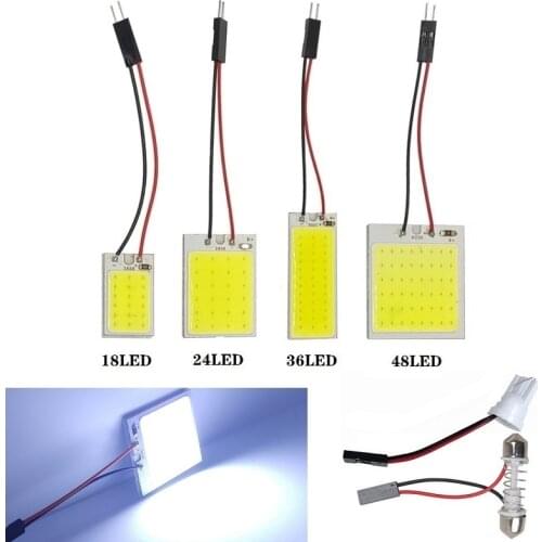 Super White T10 W5w Auto Interior Reading Lamp Bulb Light Dome Festoon Vehicle Cob 18SMD 24SMD 36SMD 48SMD Car Led Panel