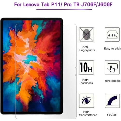 Tempered Glass For Lenovo Tab P11 11'' 2021 TB-J606F TB-J606L P11 Pro 11.5'' TB-J706F J706N Screen Protector Glass Film