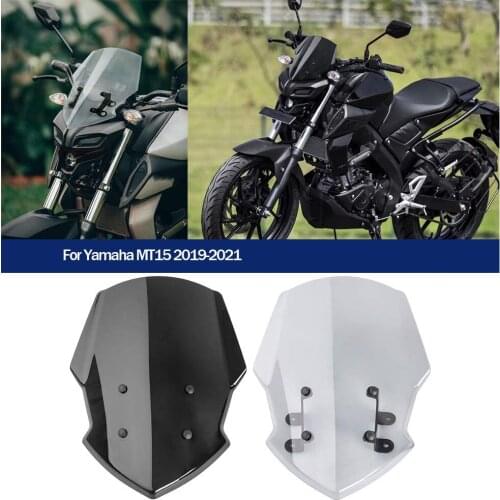 Motorcycle Windscreen Windshield Flyscreen Wind Deflector Pare-brise for Yamaha MT-15 MT 15 Accessories Moto 2021 2019 2020 MT15