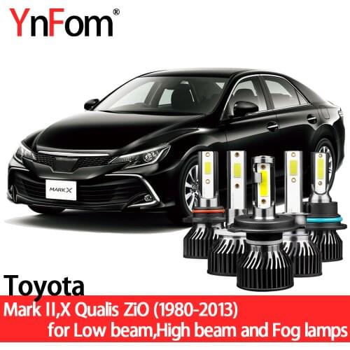 YNFOM LED headlights kit for Toyota Mark II/X X60-X130 1980-2016 low/high light,fog lamp,car accessories,car headlight bulbs