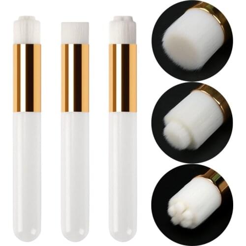1/5pcs Wooden Handle Eyelash Cleaning Brush Flat Flower Head Blackhead Acne Cleaning Brushes Face Washing Beauty Makeup Tools