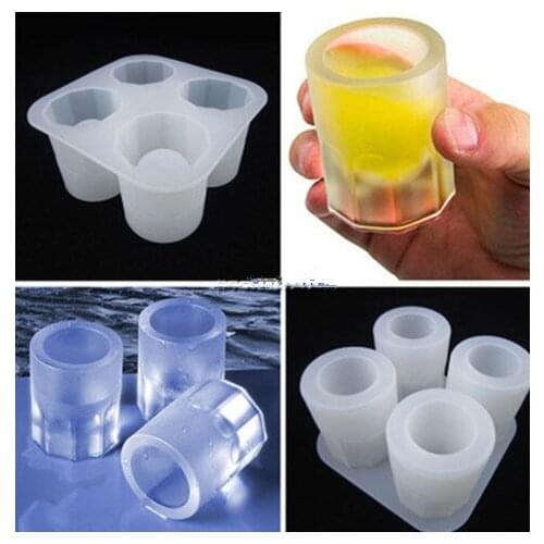 1Pcs Styling Tools Party&Bar Cup Shape Silicon Ice Mold Frozen Silicone Ice Cubes Tray Ice Maker for Coke Novelty Gifts