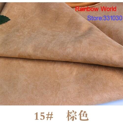 15# brown 1 meter suede nap fabric for DIY Sofa pillow bag colthes overcoat hat shoe material