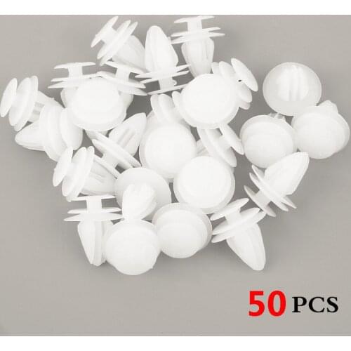 50x White Vehicle Car Styling Bumper Fastener Rivet Retainer Clips Push Cover For Haima J2 J3 J4 S5 M3 Jac J5 J7 S1 S3 S5 3 7