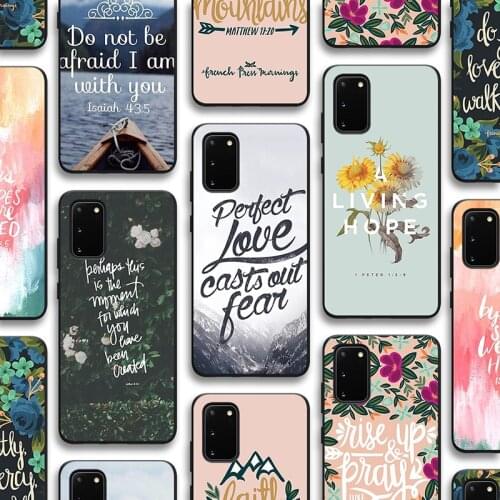 Bible Holy Case for Samsung Galaxy S21 A51 S20 A50 A71 A70 A12 A21S S10 S9 S8 A52 A72 S10e Note 20 10 Plus Ultra Lite Black TPU