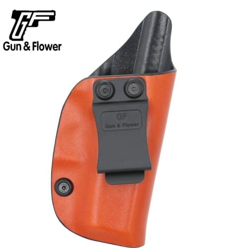 Gunflower Fast Draw Inside the Waistband Gun Pouch Holster Kydex Pistol Case Holder with Leather for Glock 43