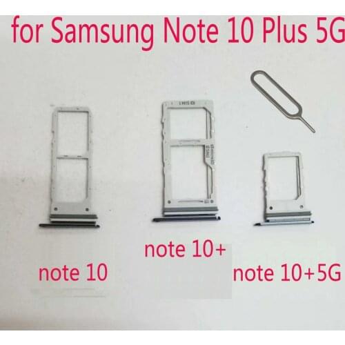 Sim Tray SD Card Holder For Samsung Note 10 Plus 10+ 5G Galaxy Note10 Original Phone Housing Micro SD Card Adapter Slot