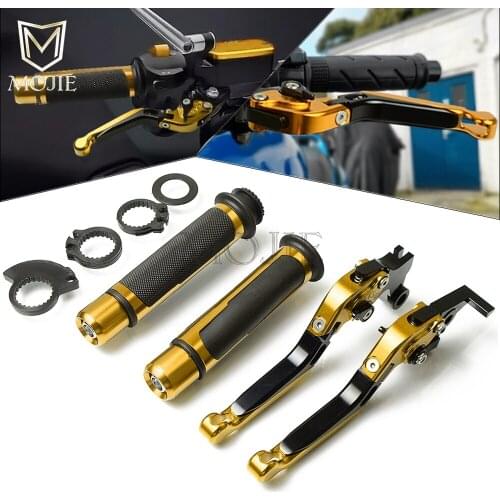 For Suzuki SFV650 GLADIUS SV650 TL1000S DL650/V-STROM Motorcycle CNC Adjustable Folding Brake Clutch Levers Handlebar Hand Grips