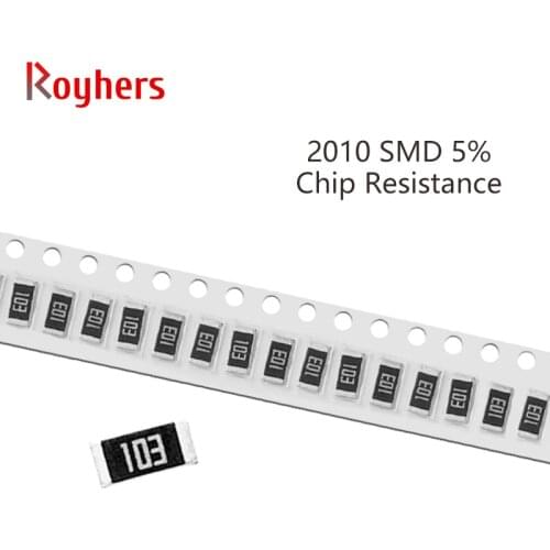 100Pcs 2010 SMD Resistor Kit 5% Tolerance 0R-22M 1.3K 1.5K 1.6K 1.8K 2K 2.2K 2.4K 10 Ohm Full Value Available DIY Assorted Set