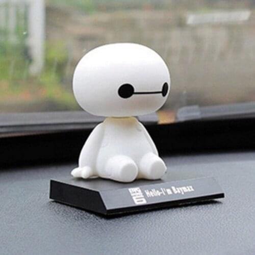 Creative Big White Car Decoration Doll Desktop Decoration Car Interior Supplies Decoration Cute Little Doll Gift