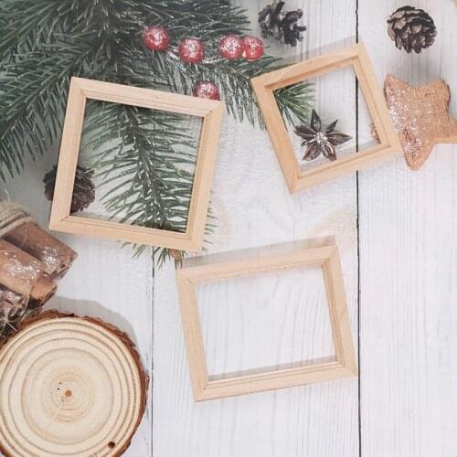 1/12 Dollhouse Miniature Wood Photo Frame Simulation Furniture Model Accessories Doll House Decoration