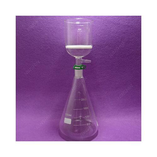 2000ML Filtration set,24/40 Erlenmeyer Flask and Filter Funnel(3#),,Lab Filtation kit