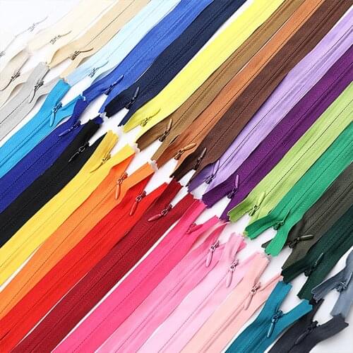 10Pcs/Pack 28cm 35cm 40cm 45cm 50cm 55cm 60cm 3# Invisible Zipper Nylon Coil Zipper For DIY Handcraft Cloth Sewing Accessories