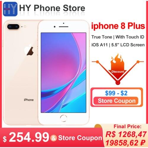 Apple iphone 8 plus 64GB ROM Unlocked Smartphone 12MP+7MP Camera iOS 11 1080P 5.5" 1920 x 1080 screen iPhone8 plus Cell phone