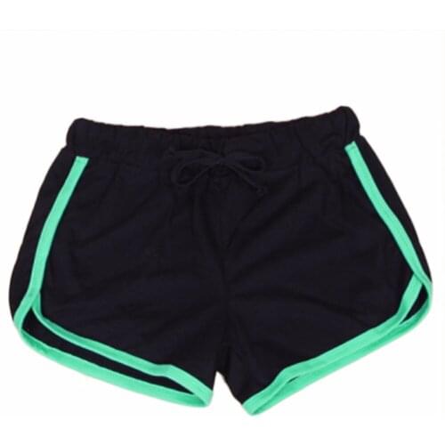 Hot Sale Women Sports Yo-Ga Shorts Loose Cotton Binding Side Split Elastic Waist Drawstring Running Short Pants 2021