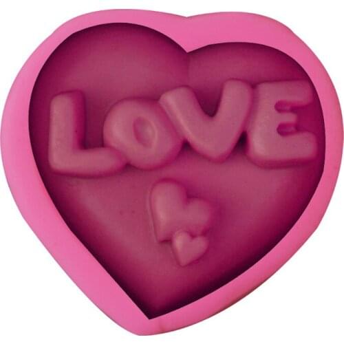 Heart Shape Love 3D Silicone Soap Mold Fondant Cake Chocolate Mould Candle Molds DIY Baking Tools