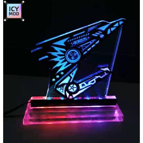 Aorus GIGA Figure RGB 5V3Pin GIGABYTE AORUS Eagle Lighting Panel Belief Decoration LED Rainbow Lighting Custom MOD Acrylic