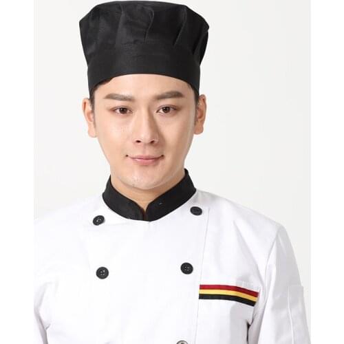 Unisex Professional Chefs Top Skull Cap For Women Men Restaurant Kitchen Catering Cooking Hat Work Uniform Elastic Kitchen
