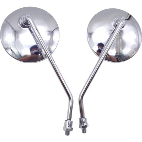 Universal 8 10mm motorcycle Rearview mirrors Scooter chrome round Side mirror For honda dio af27 cub super cub supercub sh gn125